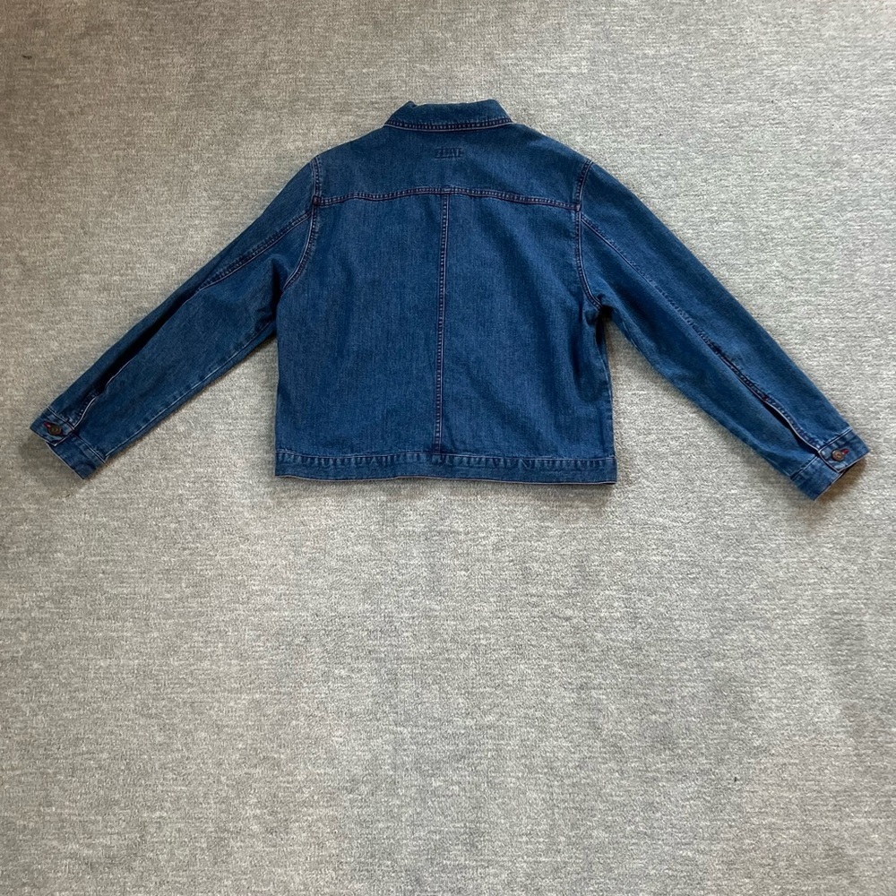 Democracy Buttondown Denim Jacket Sz. L - Picture 2 of 11